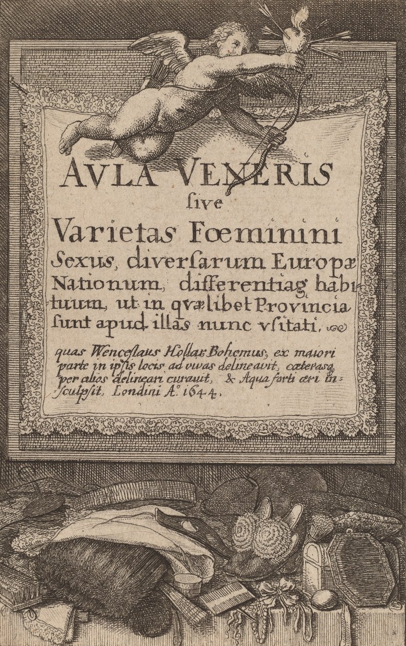 Aula Veneris: Titelseite, 1644 von Wenceslaus Hollar