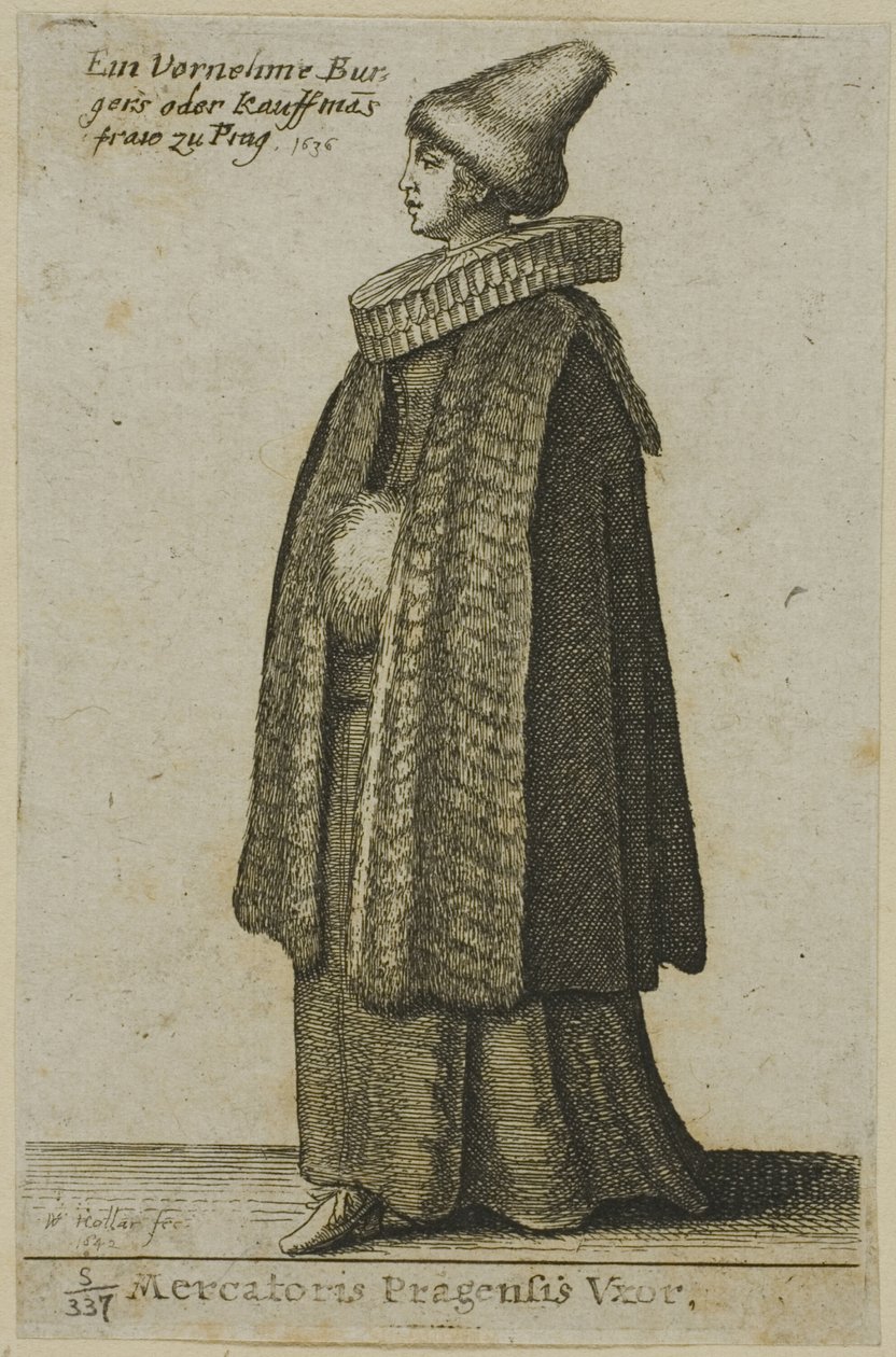 Böhmische Frau von guter Qualität von Wenceslaus Hollar