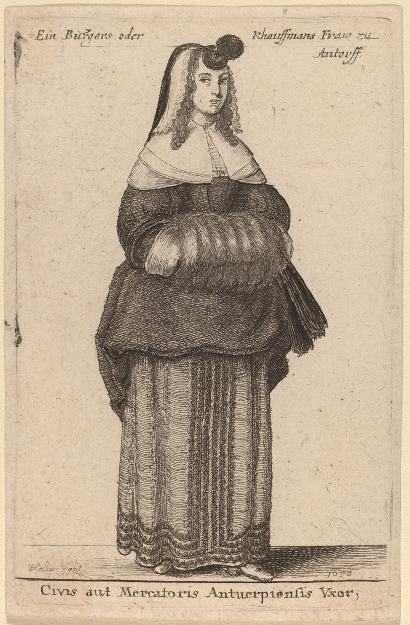 Ciuis aut Mercatoris Antuerpiensis Vxor von Wenceslaus Hollar