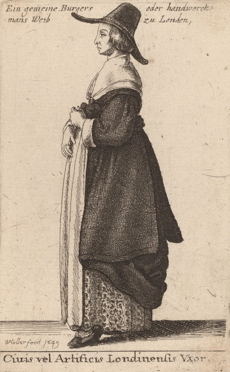 Ehefrau eines Londoner Bürgers oder Handwerkers, 1643 von Wenceslaus Hollar