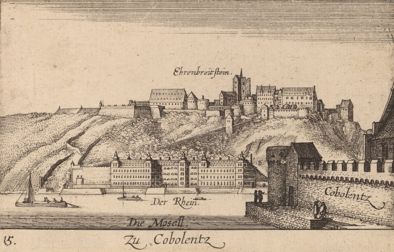Koblenz, 1635 von Wenceslaus Hollar
