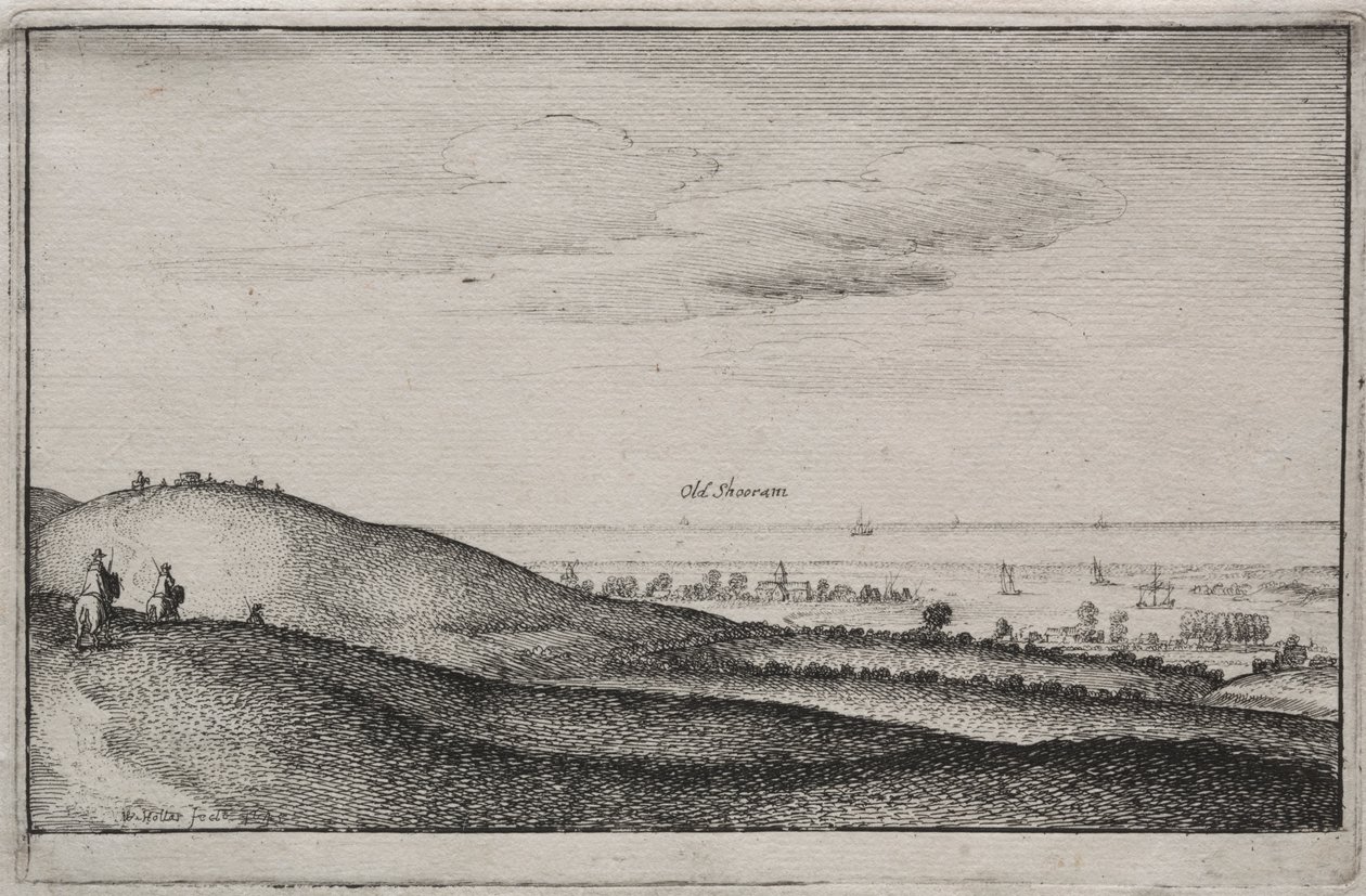 Englische Ansichten: Old Shoreham von Wenceslaus Hollar