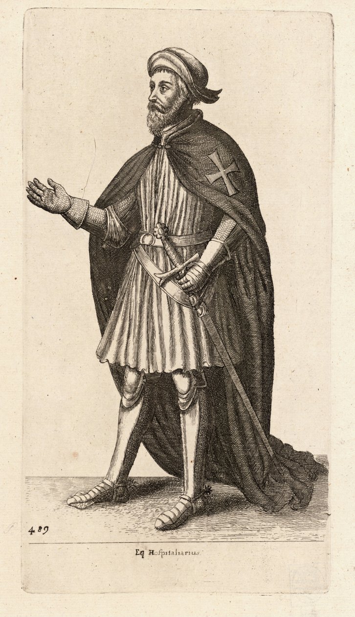 Eq. Hospitaliarius (Zustand 2) von Wenceslaus Hollar