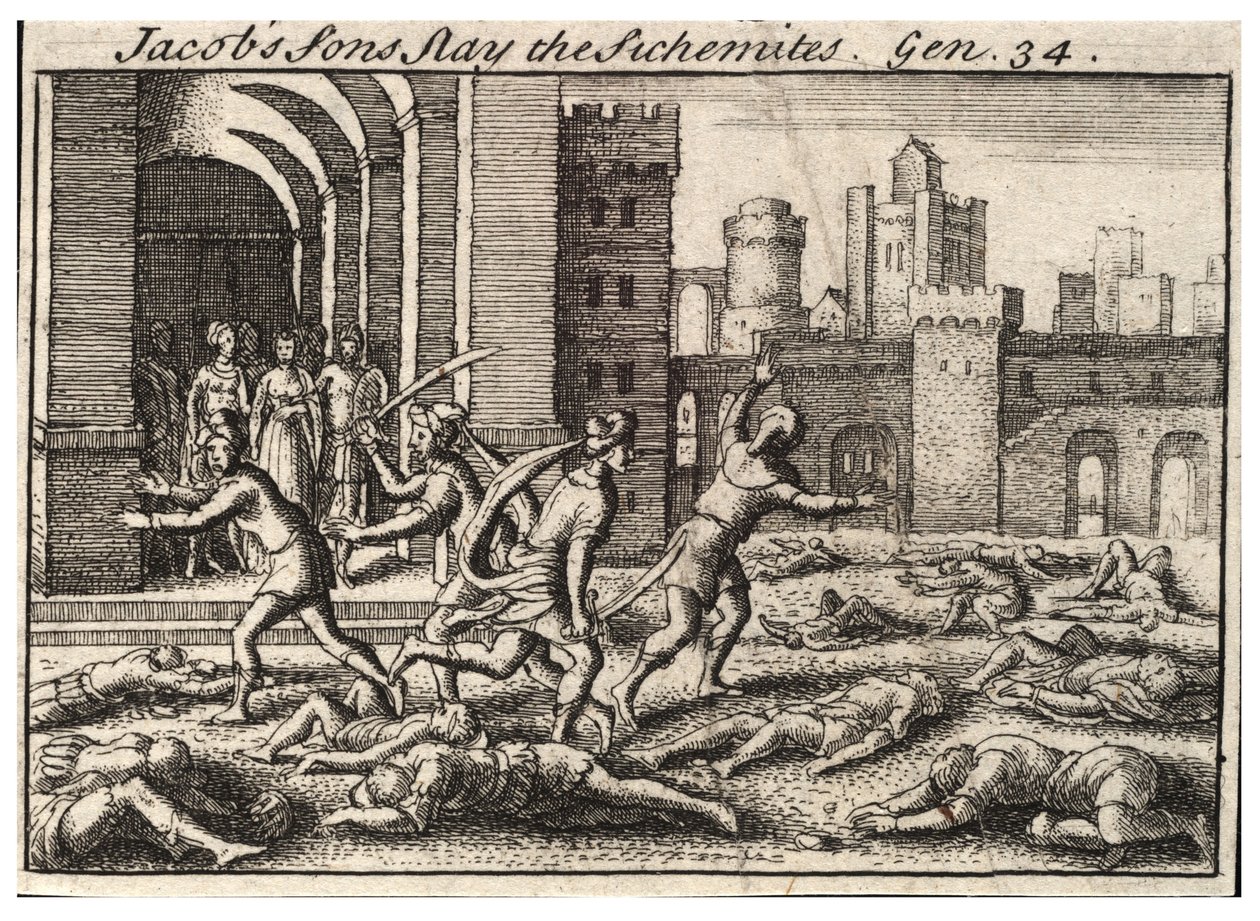 Jakobs Söhne töten die Schechemiten (Zustand 2) von Wenceslaus Hollar