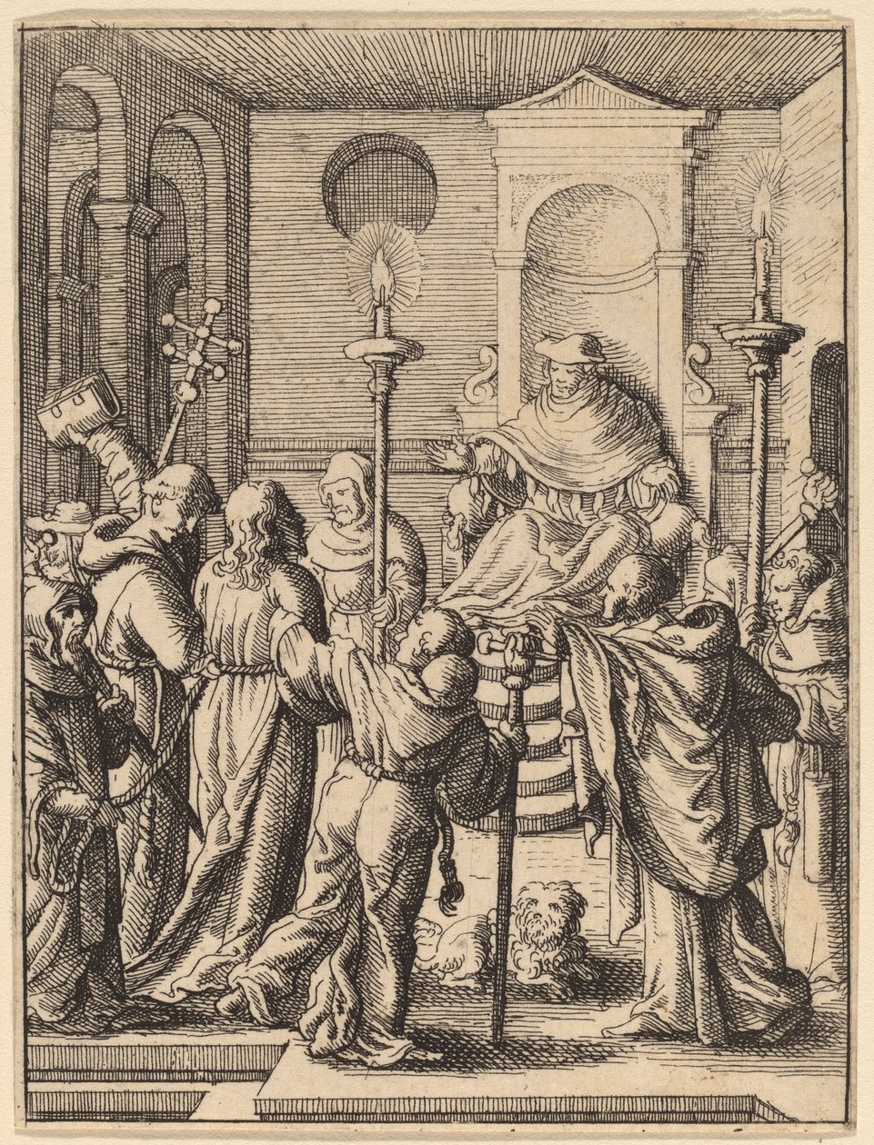 Jesus vor Annas von Wenceslaus Hollar