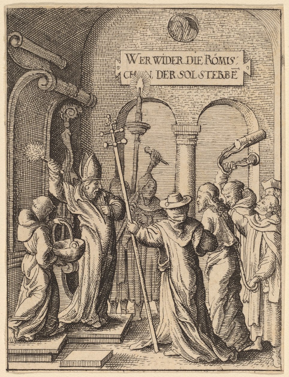 Jesus vor Kaiphas von Wenceslaus Hollar