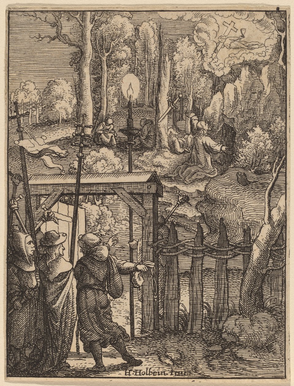 Jesus am Ölberg von Wenceslaus Hollar