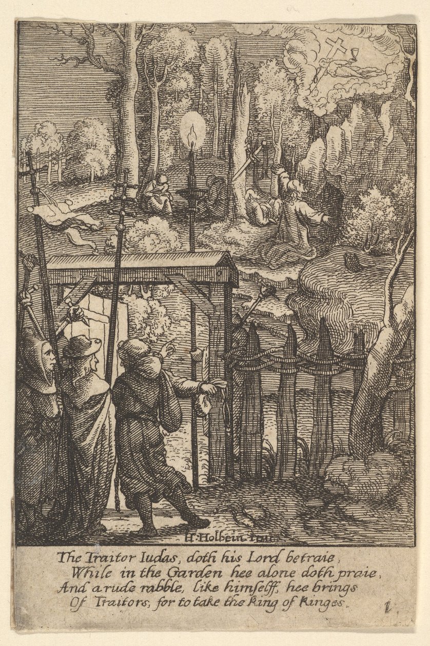 Jesus am Ölberg von Wenceslaus Hollar