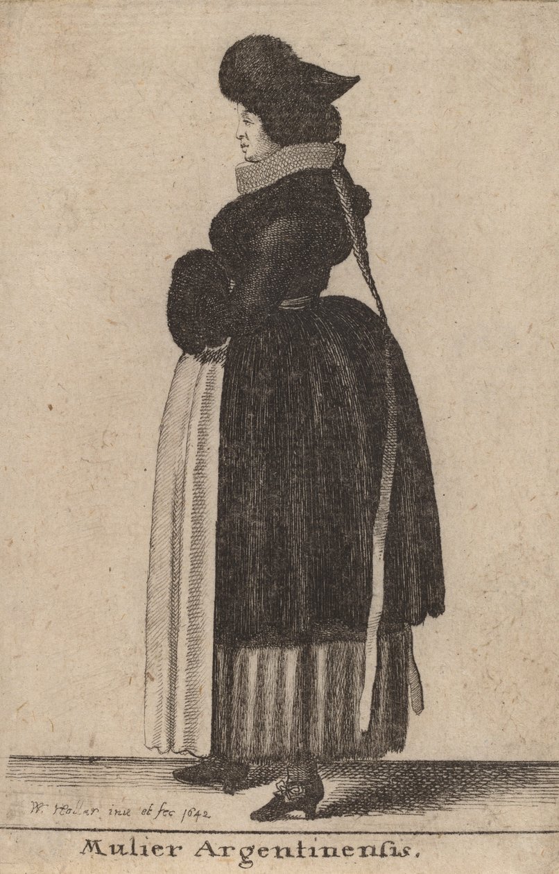 Mulier Argentinensis, 1642 von Wenceslaus Hollar