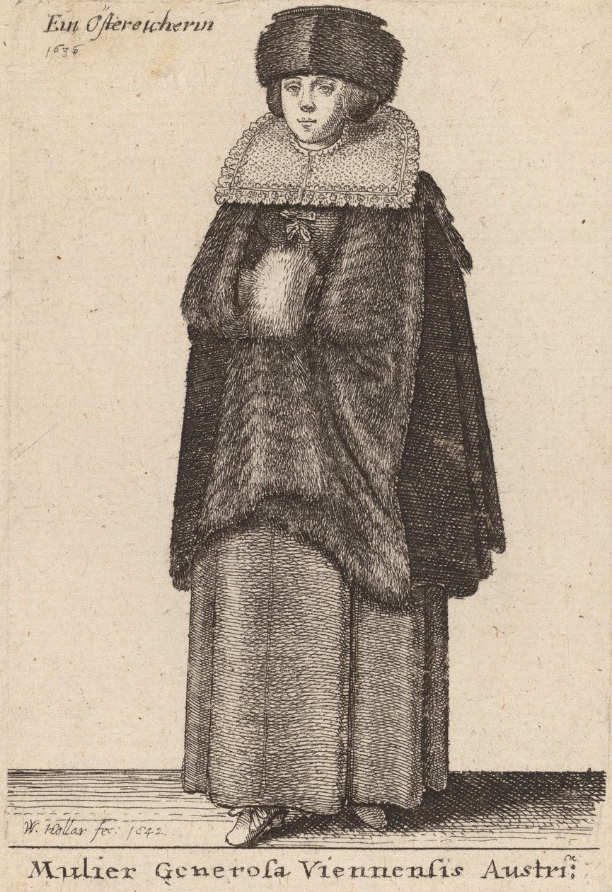 Mulier Generosa Viennensis Austri von Wenceslaus Hollar