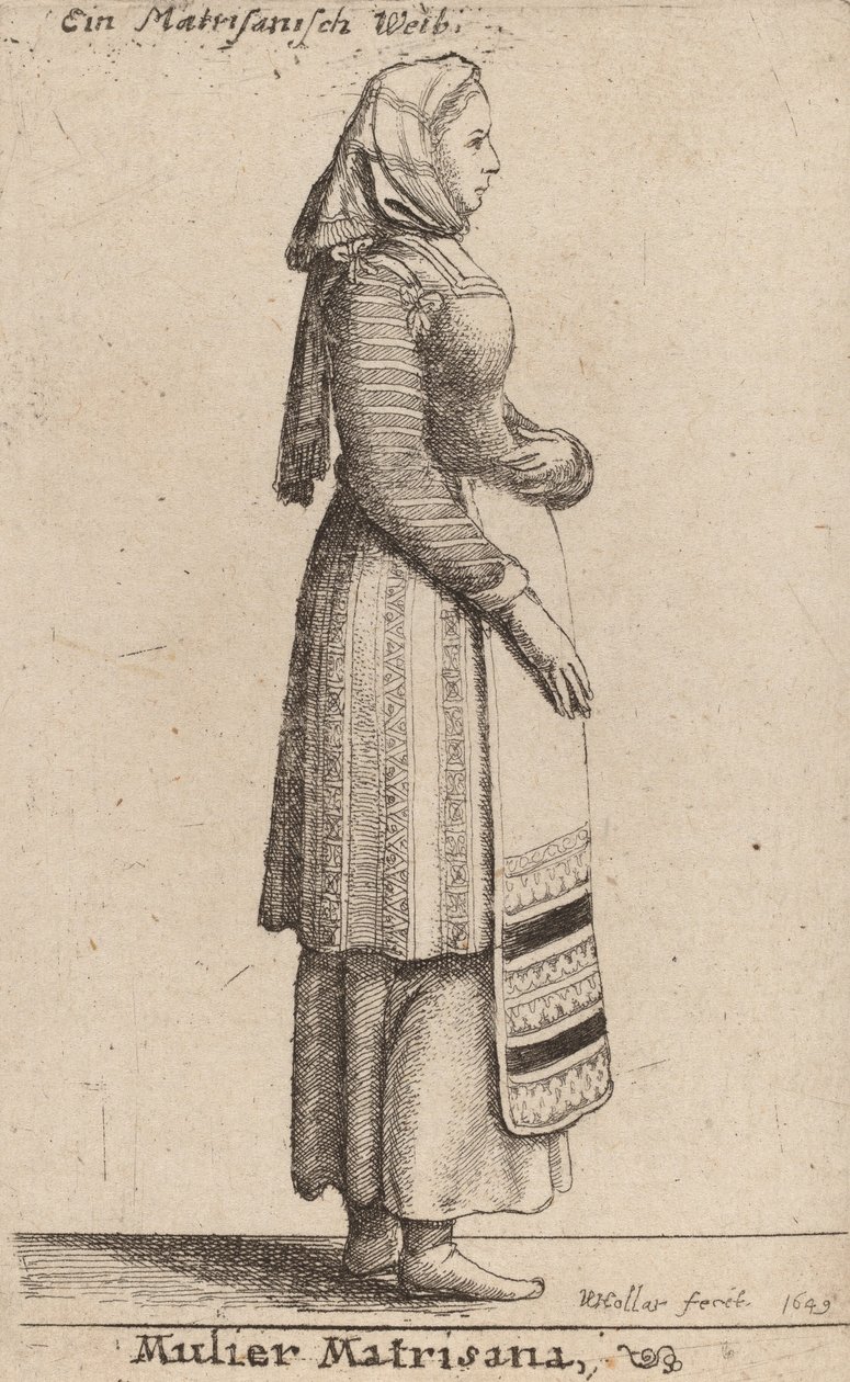 Mulier Matrisana, 1649 von Wenceslaus Hollar