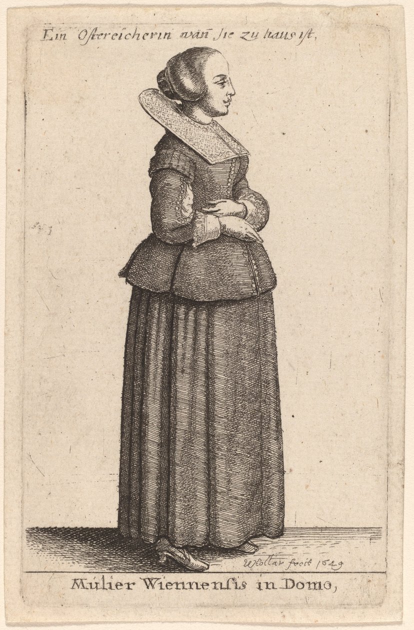 Mulier Wiennensis in Domo von Wenceslaus Hollar