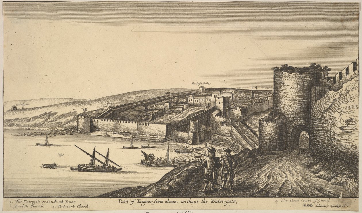 Teil von Tanger von oben, 1670 von Wenceslaus Hollar