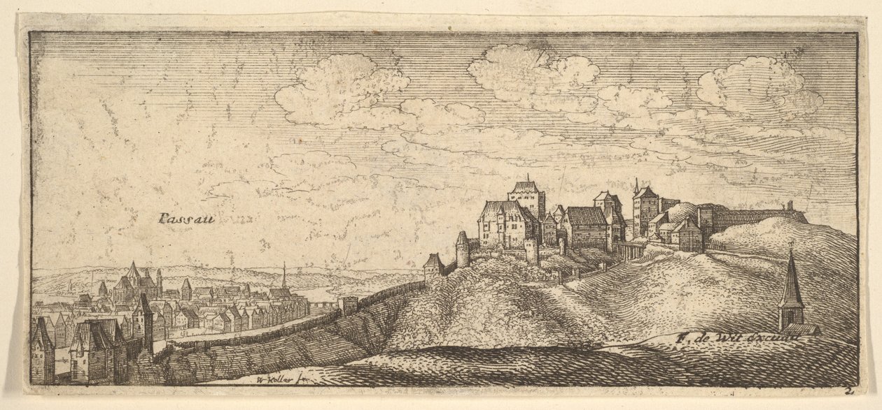 Passau, 1652-77 von Wenceslaus Hollar