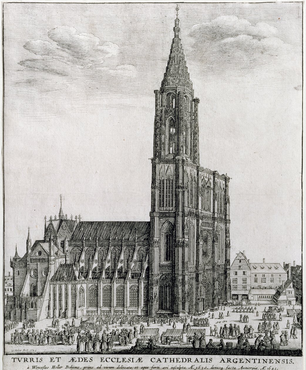 Straßburger Münster, 1645 von Wenceslaus Hollar
