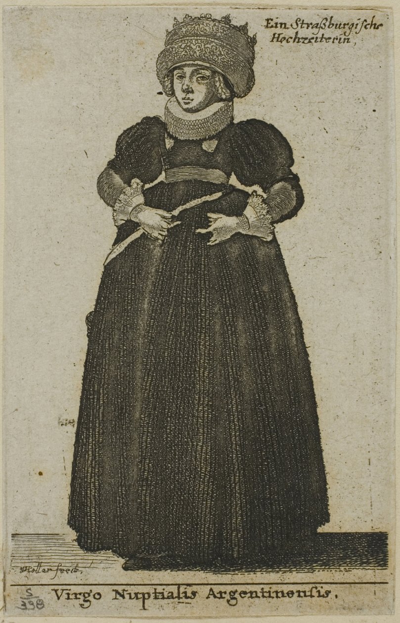 Straßburger Frau im Hochzeitskleid von Wenceslaus Hollar