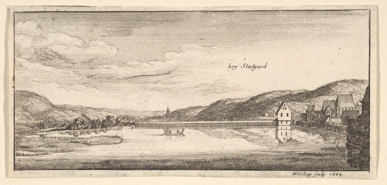 Stuttgart: Der See, 1663-65 von Wenceslaus Hollar