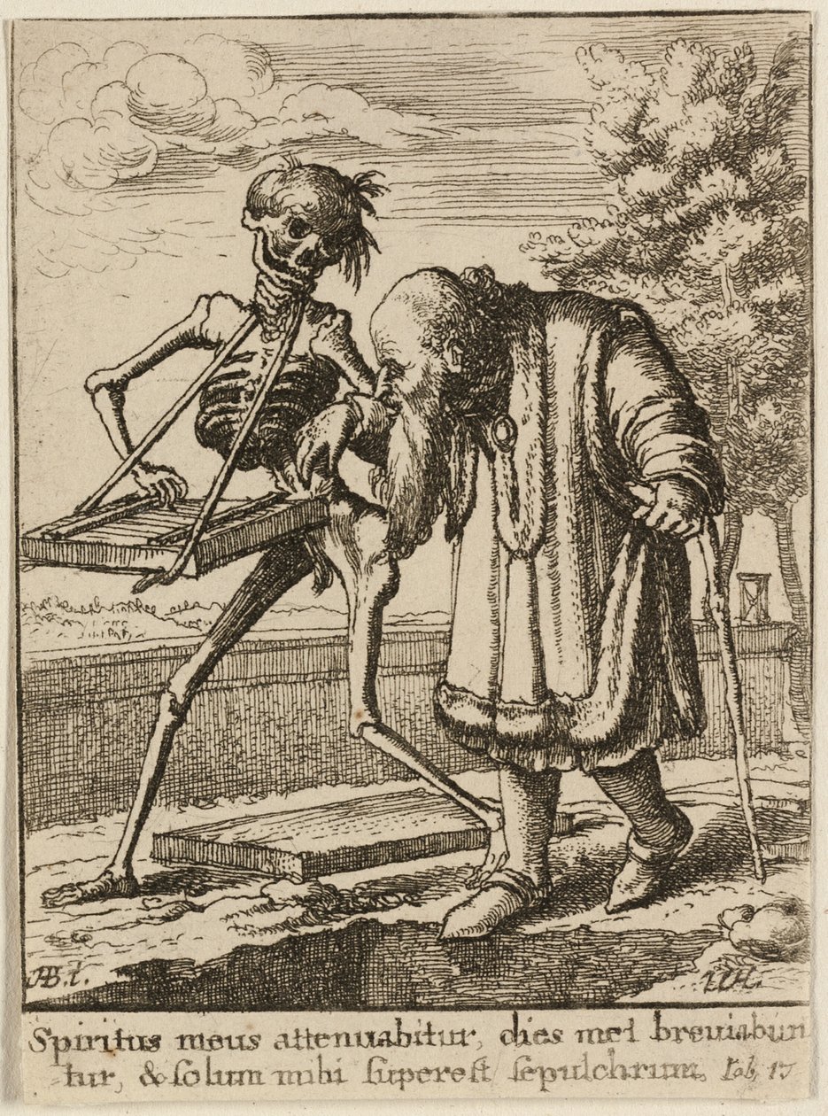 Der alte Mann und der Tod von Wenceslaus Hollar