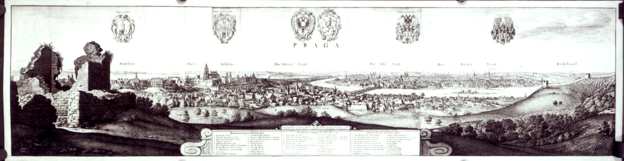 Ansicht von Prag, 1649 von Wenceslaus Hollar