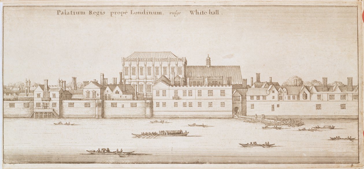 Ansicht von Whitehall, 1645 von Wenceslaus Hollar