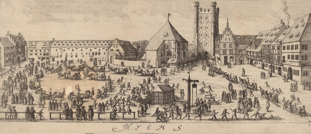 Winter: Der Paradeplatz von Wenceslaus Hollar