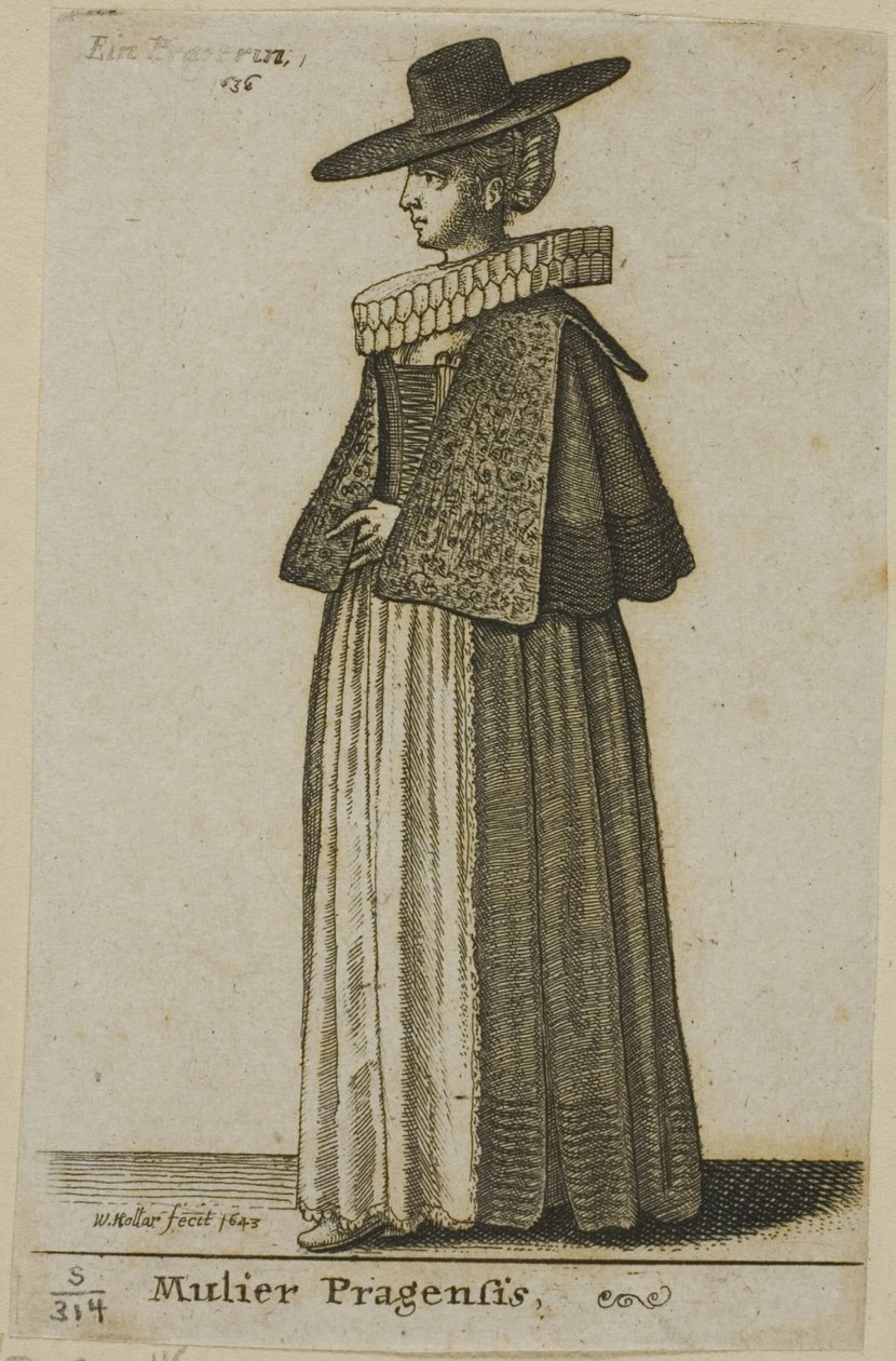 Frau aus Prag von Wenceslaus Hollar