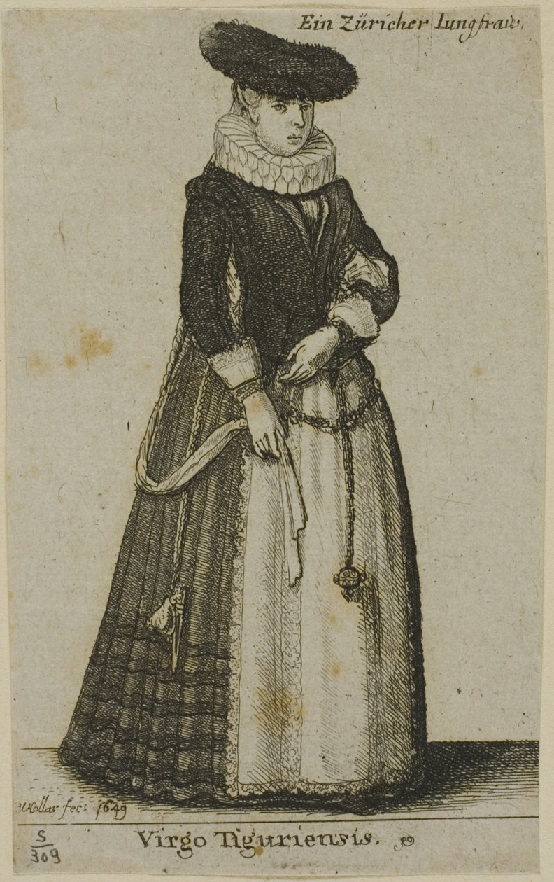 Junge Zürcherin von Wenceslaus Hollar