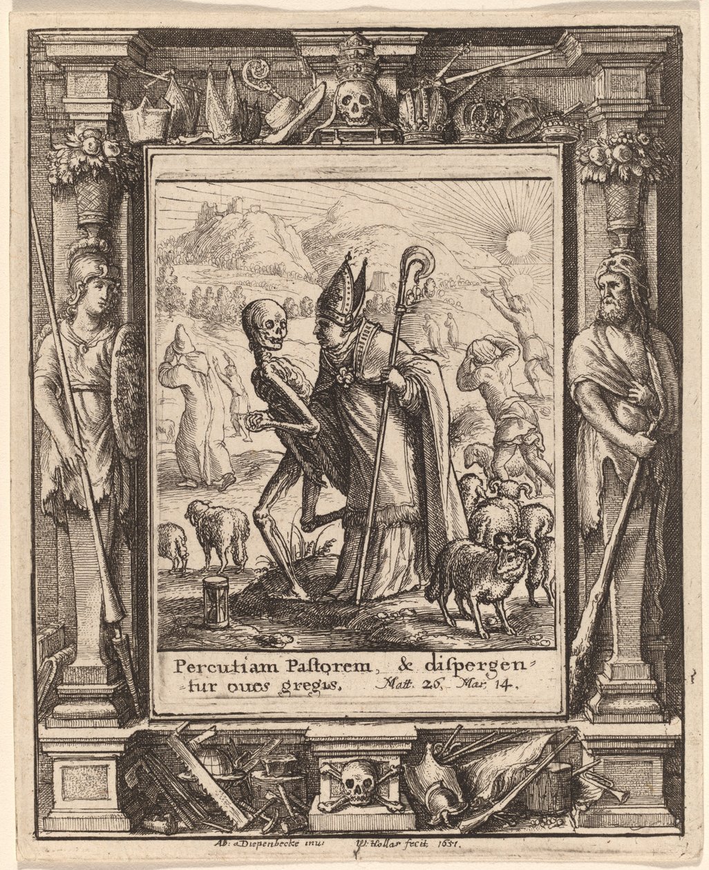 Bischof von Wenceslaus Hollar after Hans Holbein the Younger after Abraham van Diepenbeeck