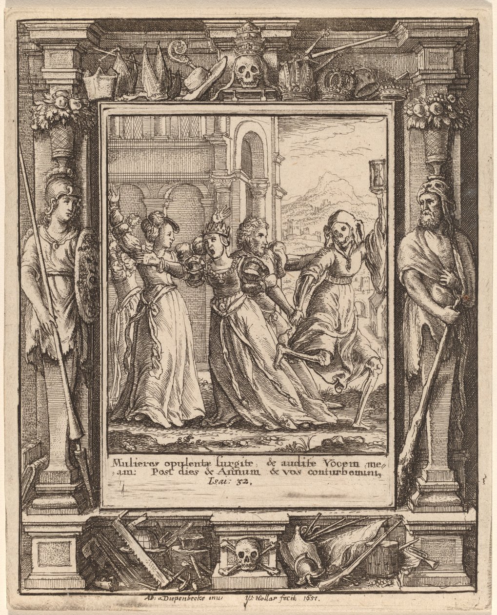 Königin von Wenceslaus Hollar after Hans Holbein the Younger after Abraham van Diepenbeeck