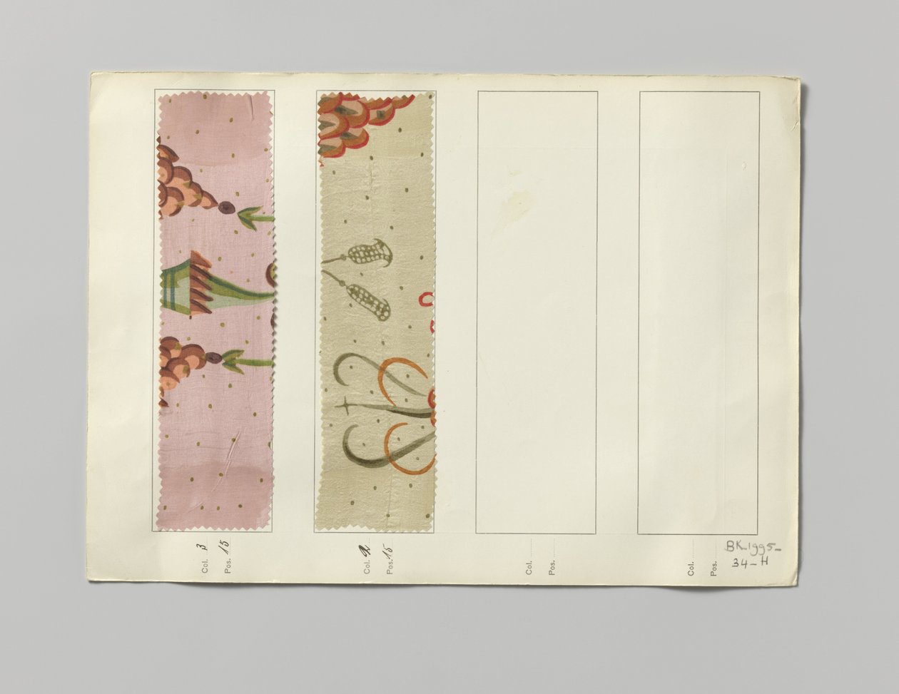 Stoffprobe mit bedruckter Seide, Muster Chi-ki von Wiener Werkstätte