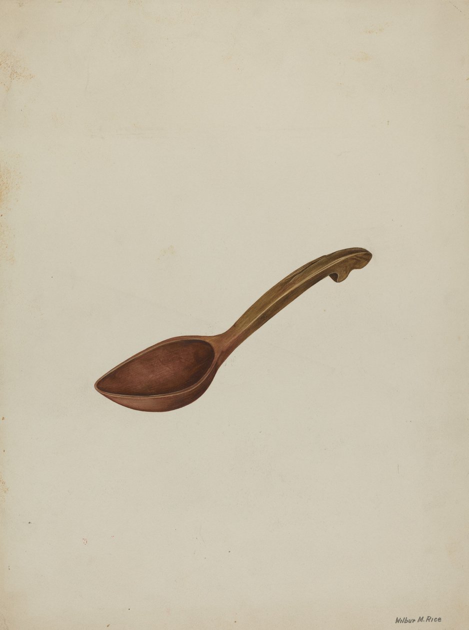 Ovaler Holzlöffel von Wilbur M Rice