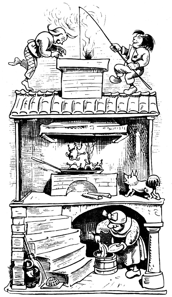 Das Haus der Witwe, zweiter Trick, 1865 von Wilhelm Busch