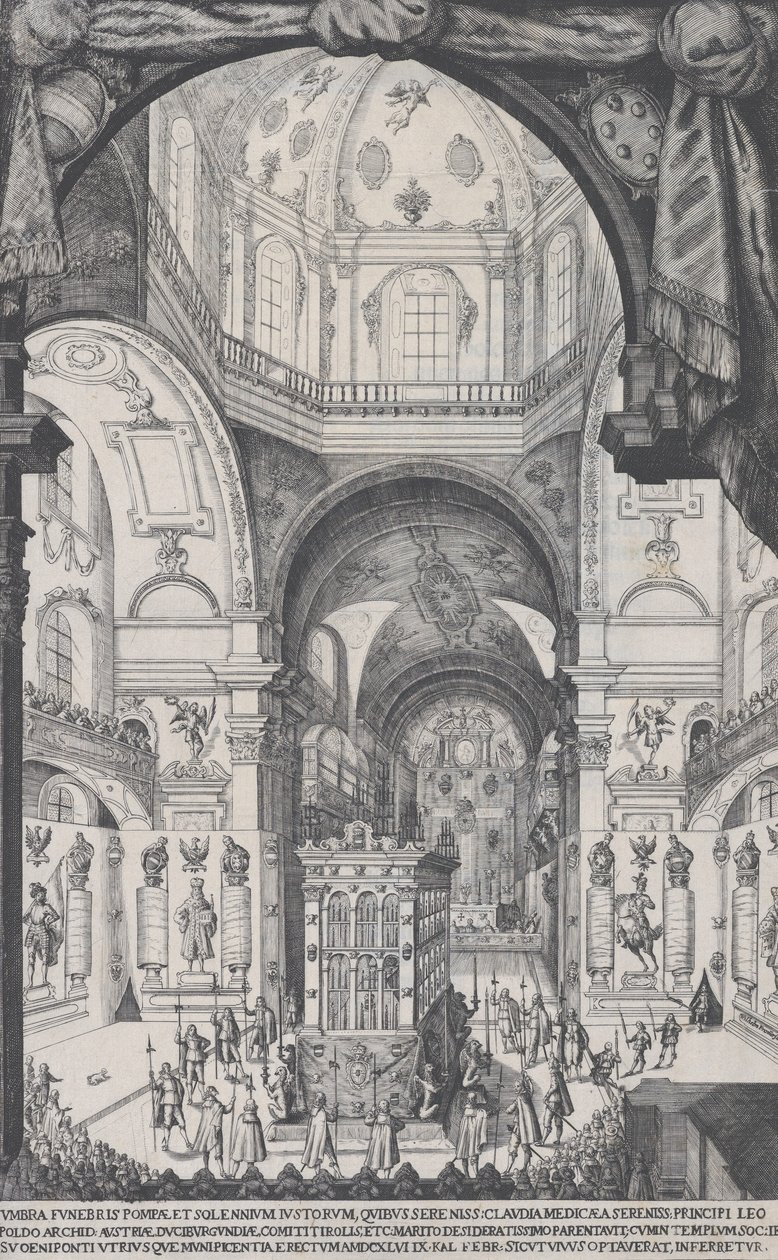 Katafalk von Leopold, Erzherzog von Österreich, 1646 von Wilhelm Frommer