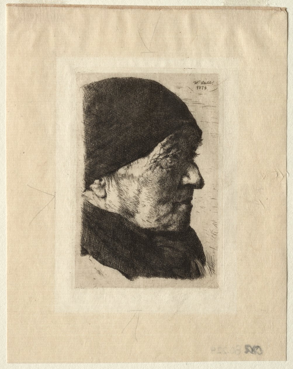 Kopf eines Bauern, 1874 von Wilhelm Maria Hubertus Leibl