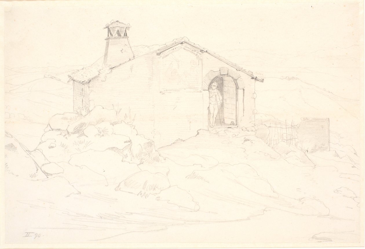 Berglandschaft mit einer Hütte von Wilhelm Marstrand