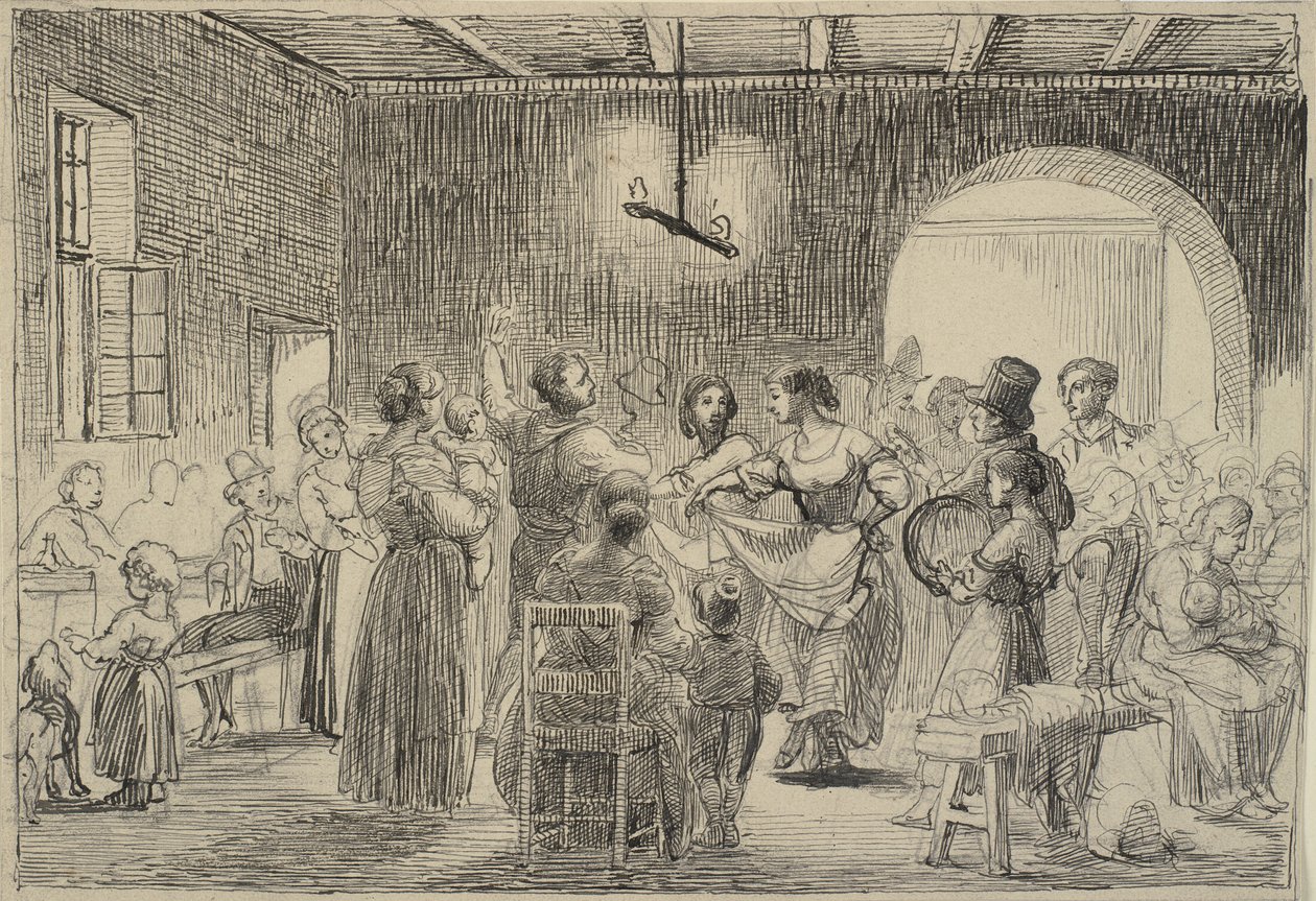 Tanz in einer Käserei von Wilhelm Marstrand