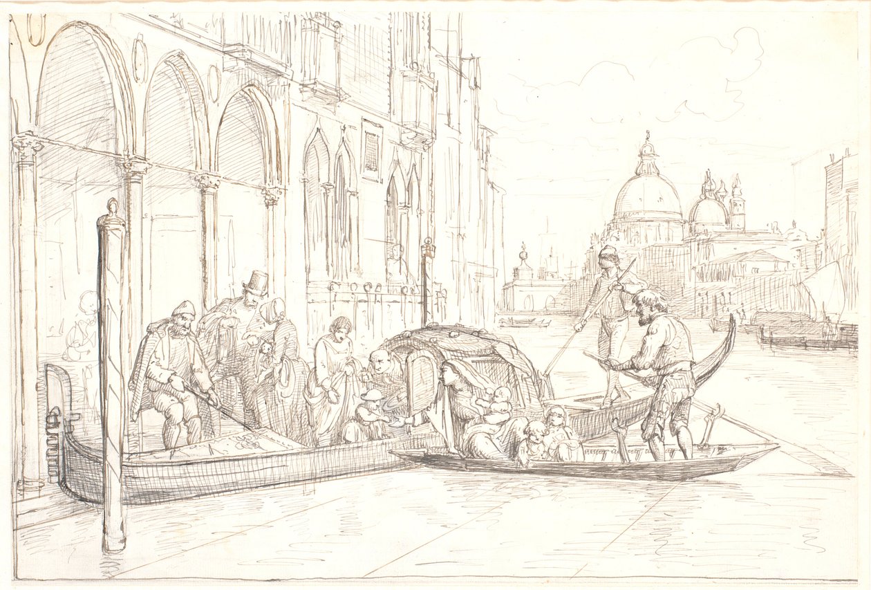Landung am Canale Grande in Venedig von Wilhelm Marstrand