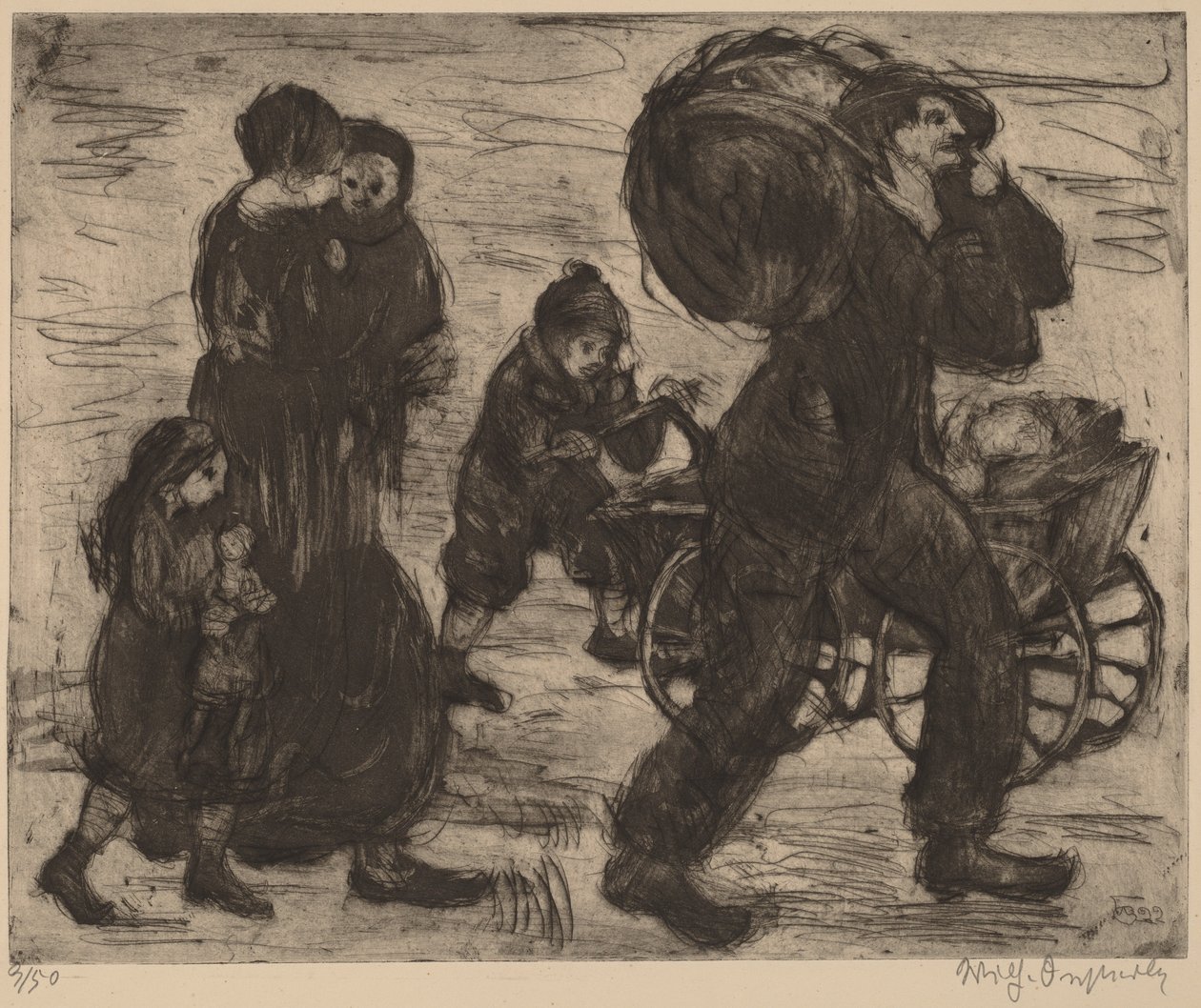 Flüchtlingsfamilie von Wilhelm Oesterle