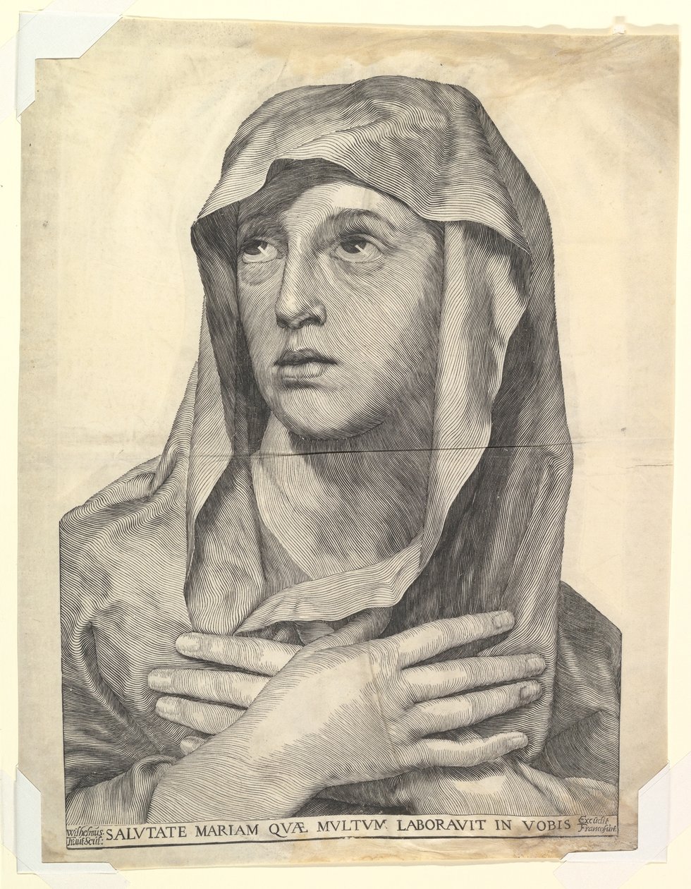 Büste von Maria mit verschränkten Händen von Wilhelm Traut