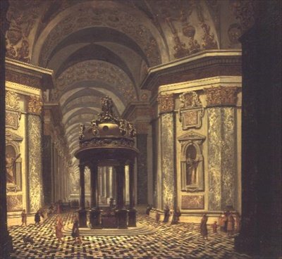 Innenraum einer Kirche von Wilhelm van Ehrenberg