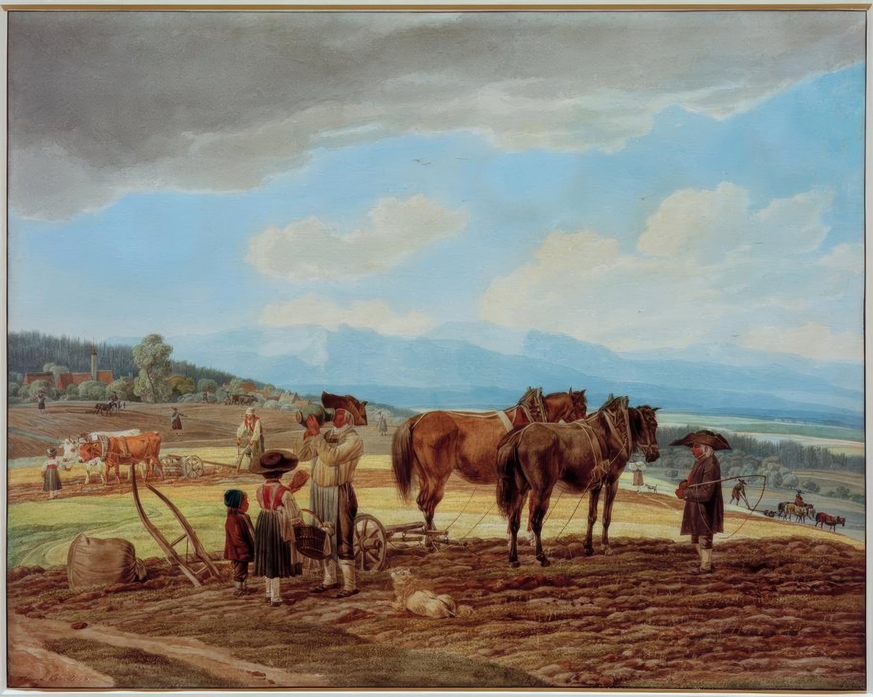 Rast beim Pflügen von Wilhelm von Kobell