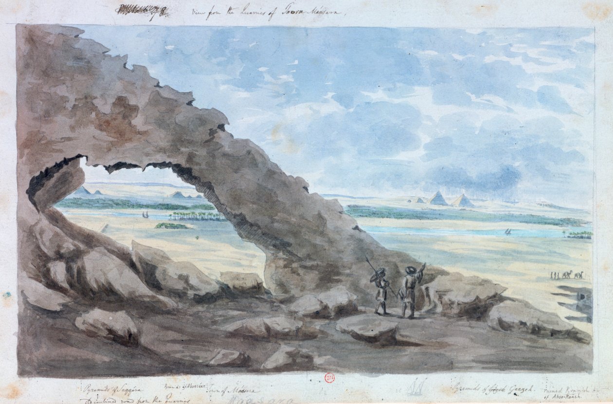 Ansicht der Pyramiden, Ägypten, 19. Jahrhundert von Wilkinson