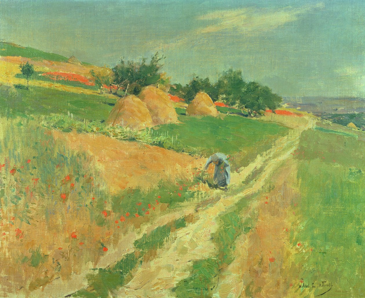 Wilde Blumen pflücken von Willard Leroy Metcalf