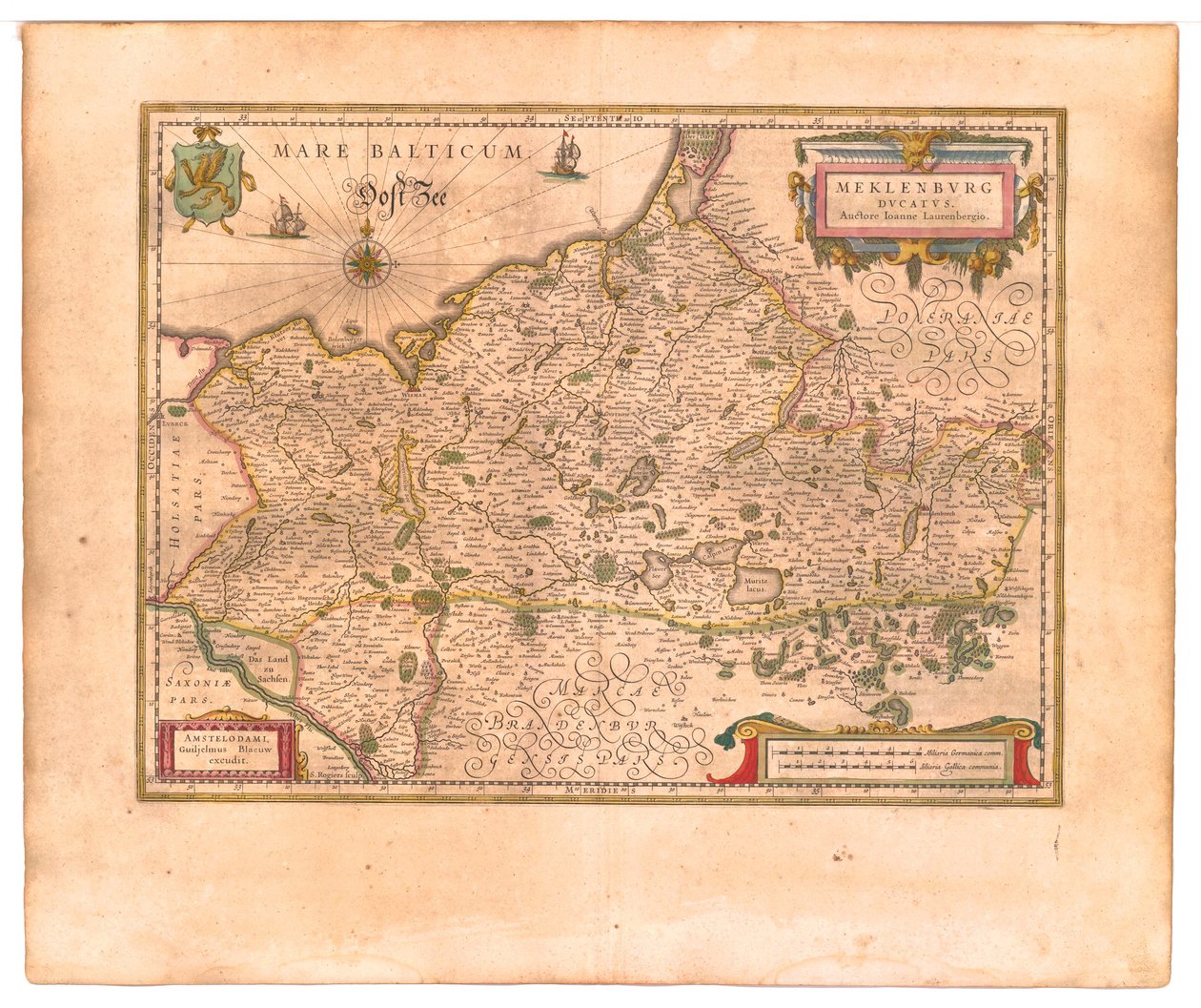 Herzogtum Mecklenburg von Willem Blaeu