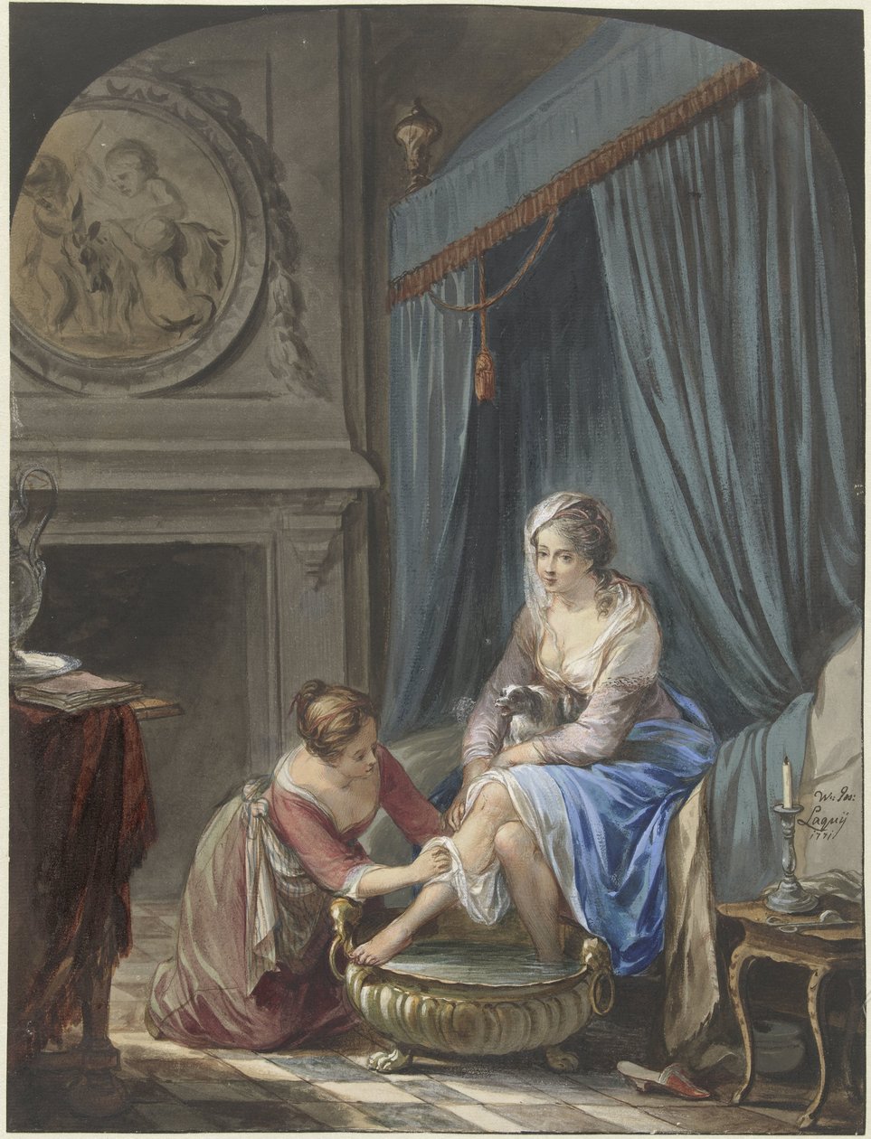 Toilette einer jungen Frau von Willem Joseph Laquy