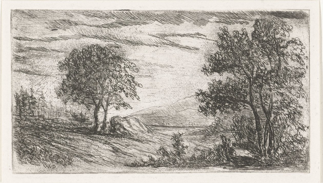 Hügellandschaft von Willem Matthias Jan van Dielen