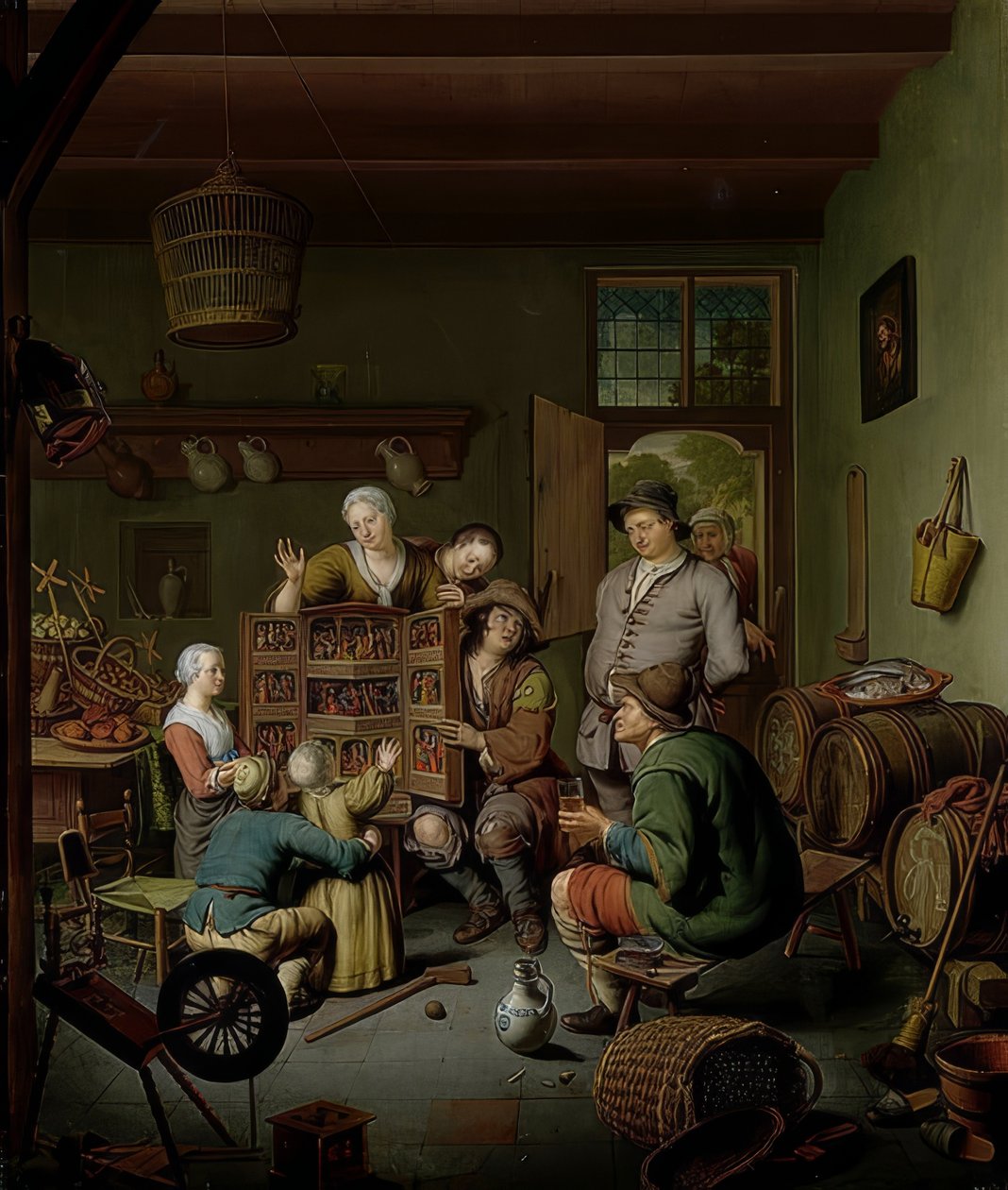 Der Raritätenkasten (?t Fraay Curieus) von Willem Van Mieris