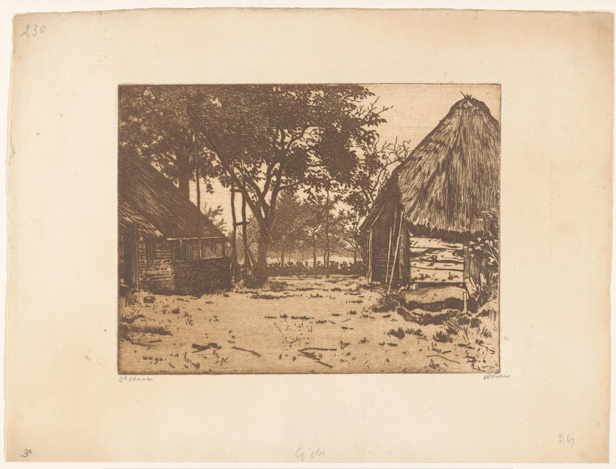 Bauernhof in Brabant von Willem Witsen (signed by artist)