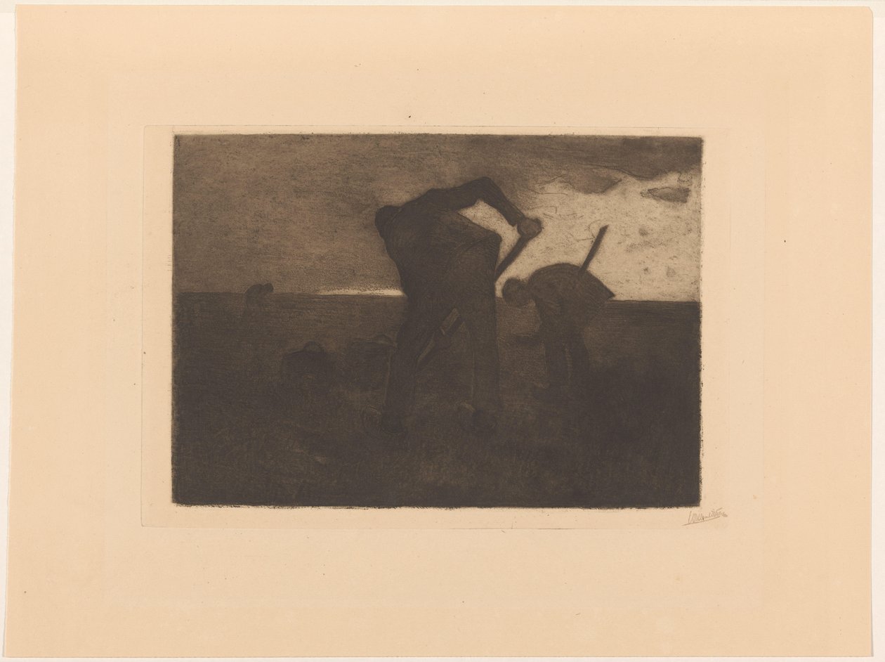 Drei Kartoffelernter von Willem Witsen (signed by artist)