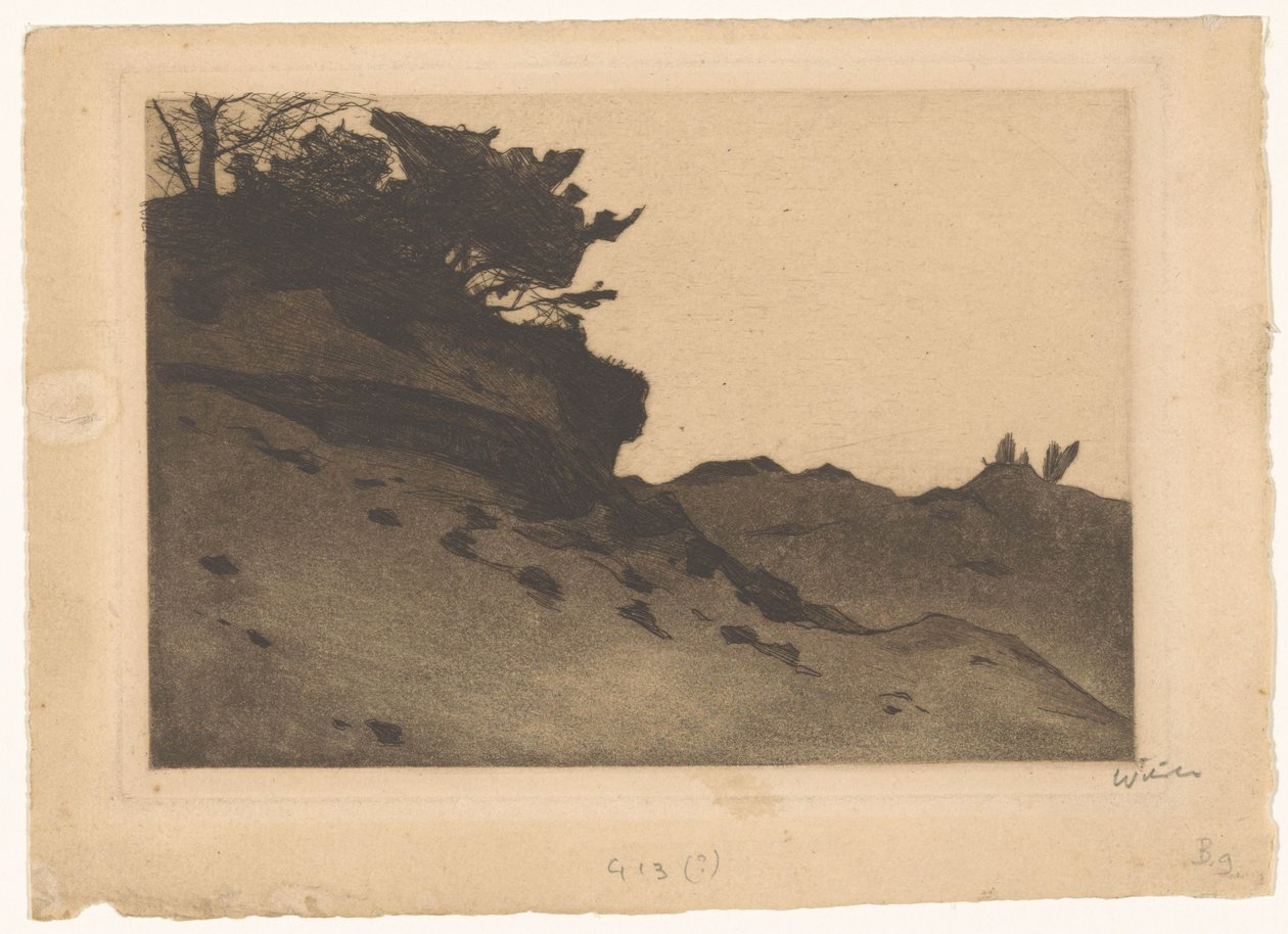 Sträucher auf einer Sandverwehung von Willem Witsen (signed by artist)